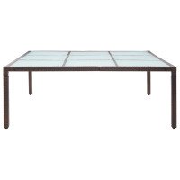 Produktbild för Trädgårdsbord brun 200x200x74 cm konstrotting