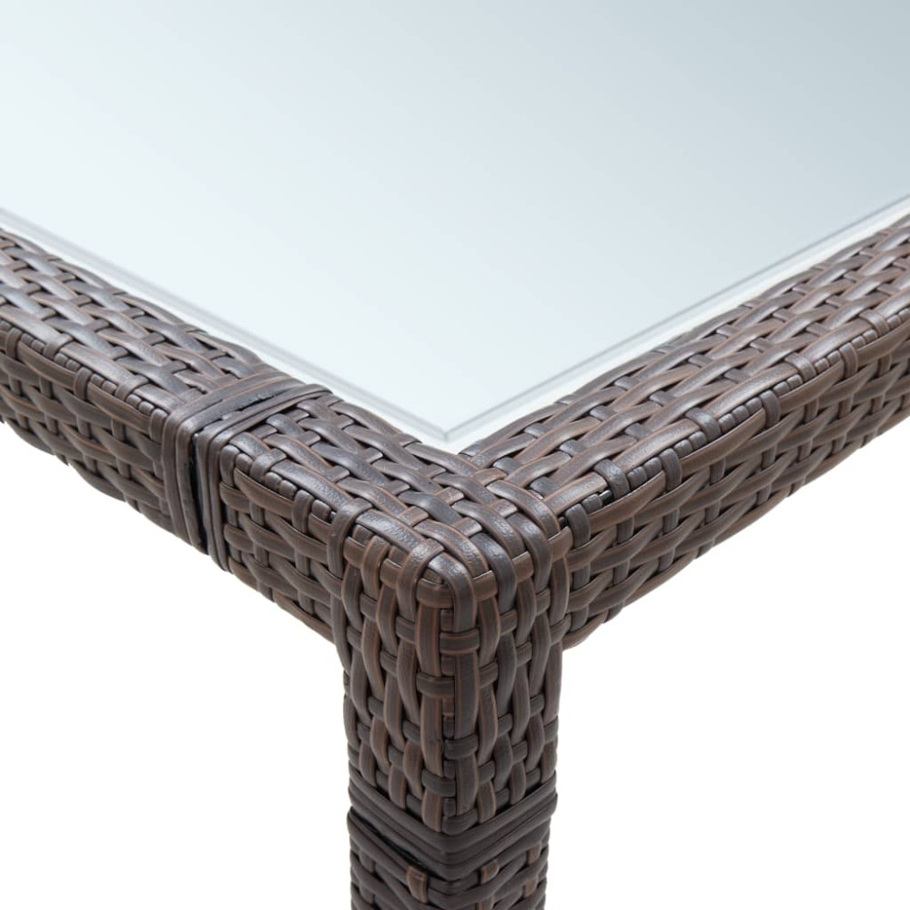 Produktbild för Trädgårdsbord brun 200x200x74 cm konstrotting