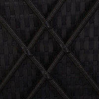 Produktbild för Solsäng med dyna konstrotting svart
