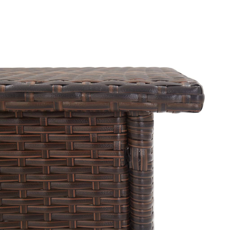 Produktbild för Trädgårdsbord brun 50x50x47 cm konstrotting