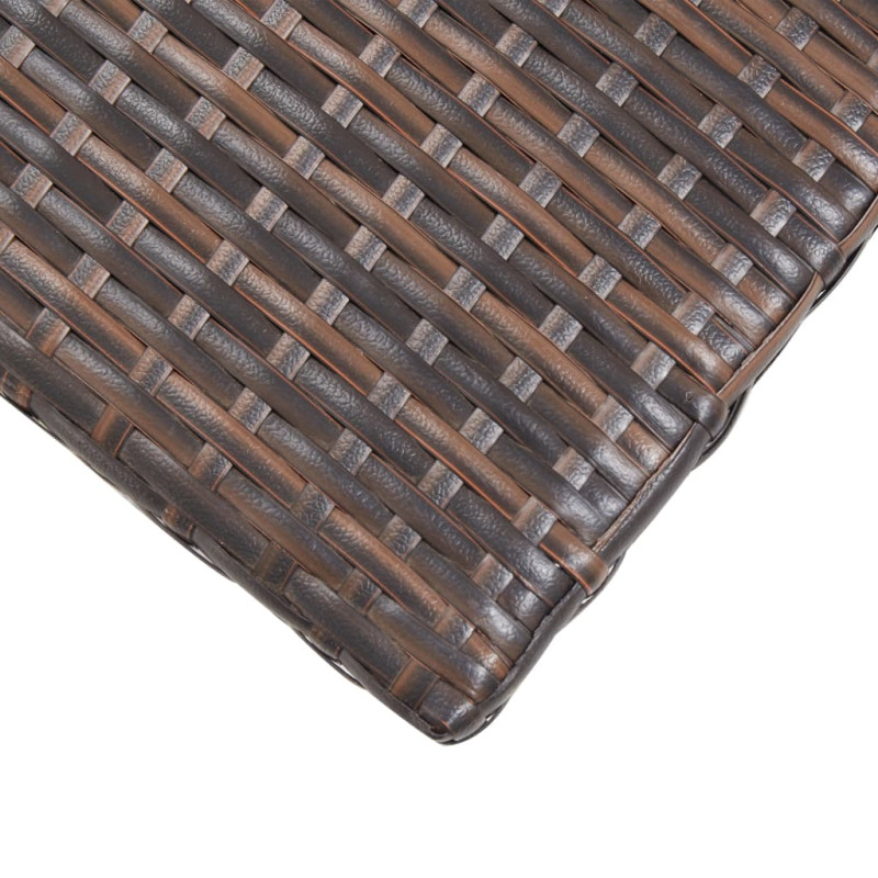 Produktbild för Trädgårdsbord brun 50x50x47 cm konstrotting