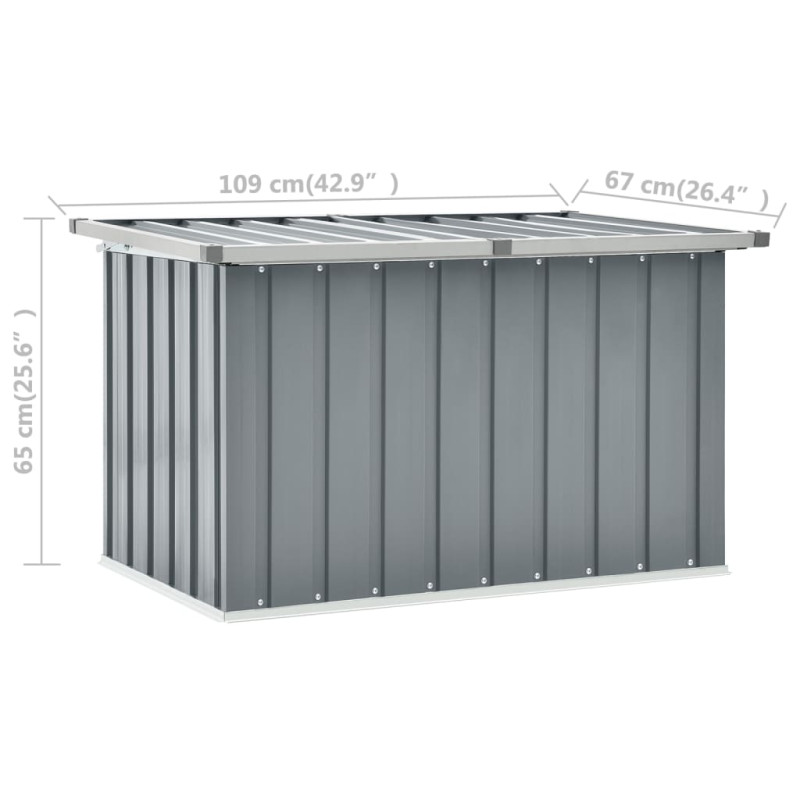 Produktbild för Dynbox grå 109x67x65 cm