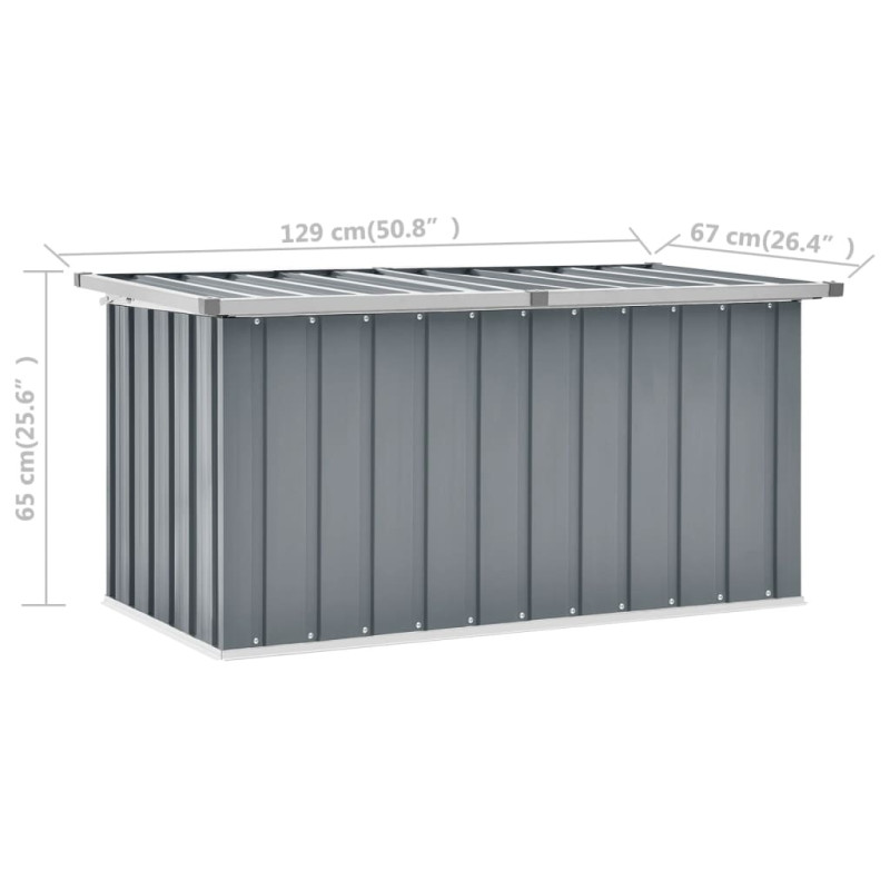 Produktbild för Dynbox grå 129x67x65 cm