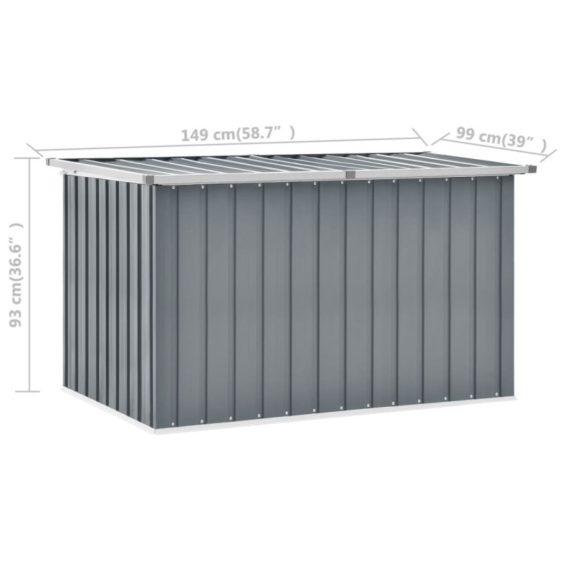 Produktbild för Dynbox grå 149x99x93 cm