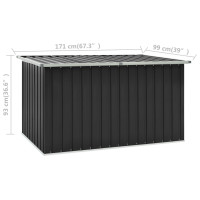 Produktbild för Dynbox antracit 171x99x93 cm