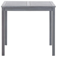 Produktbild för Trädgårdsbord grå 80x80x74 cm massivt akaciaträ