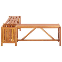Produktbild för Hörnbänk med odlingslåda 117x117x40 cm massivt akaciaträ