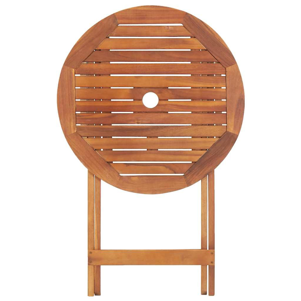 Produktbild för Hopfällbart trädgårdsbord 60x75 cm massivt akaciaträ