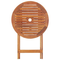 Produktbild för Hopfällbart trädgårdsbord 60x75 cm massivt akaciaträ