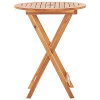 Produktbild för Hopfällbart trädgårdsbord 60x75 cm massivt akaciaträ