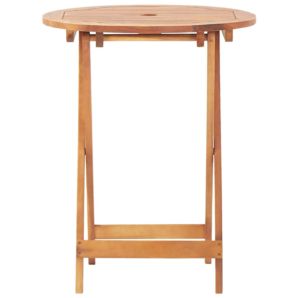 Produktbild för Hopfällbart trädgårdsbord 60x75 cm massivt akaciaträ
