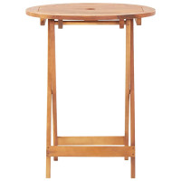 Produktbild för Hopfällbart trädgårdsbord 60x75 cm massivt akaciaträ