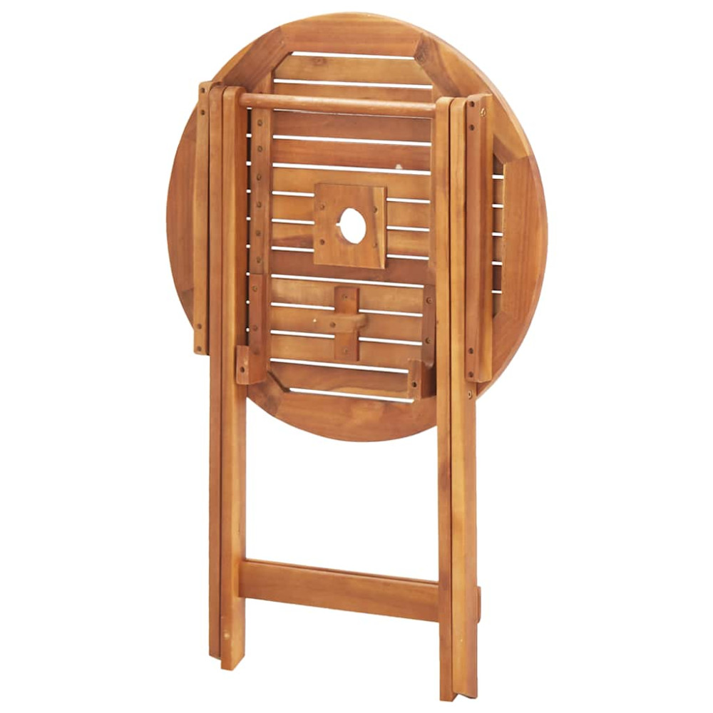 Produktbild för Hopfällbart trädgårdsbord 60x75 cm massivt akaciaträ