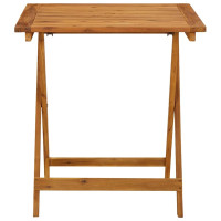 Produktbild för Hopfällbart trädgårdsbord 70x70x75 cm massivt akaciaträ