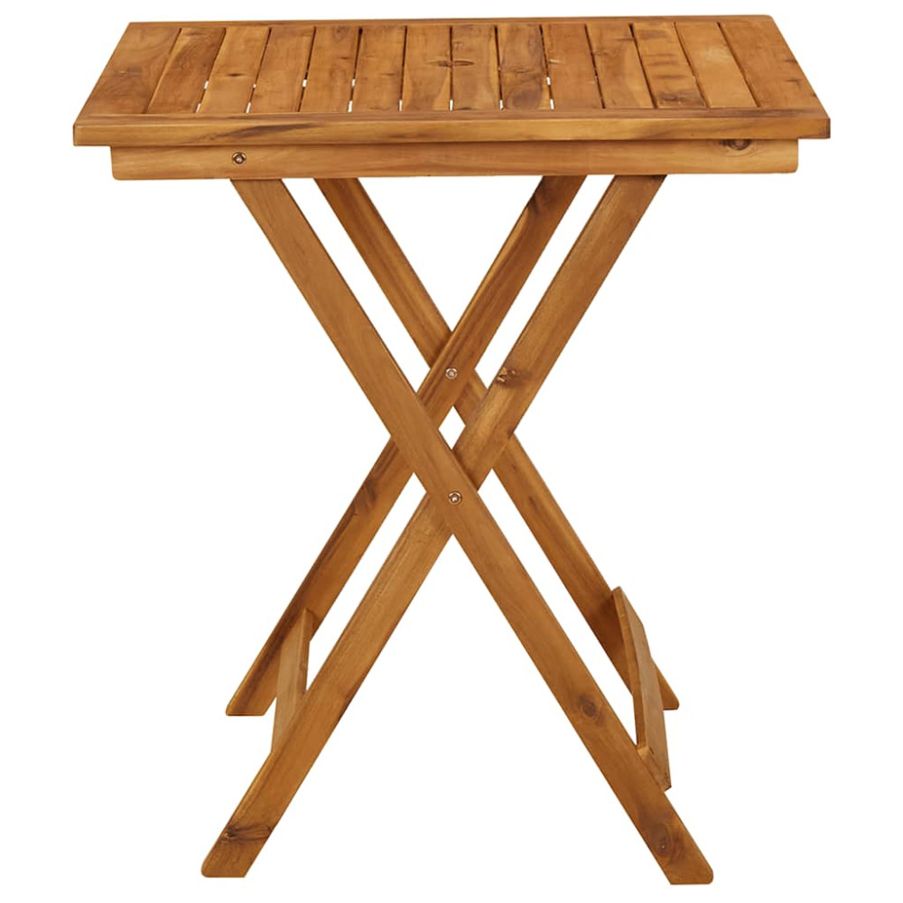Produktbild för Hopfällbart trädgårdsbord 70x70x75 cm massivt akaciaträ