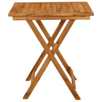 Produktbild för Hopfällbart trädgårdsbord 70x70x75 cm massivt akaciaträ