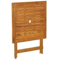 Produktbild för Hopfällbart trädgårdsbord 70x70x75 cm massivt akaciaträ
