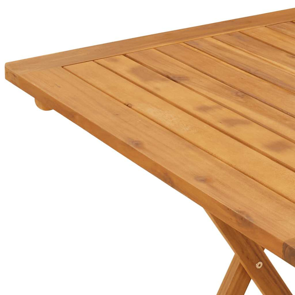 Produktbild för Hopfällbart trädgårdsbord 70x70x75 cm massivt akaciaträ