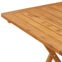 Produktbild för Hopfällbart trädgårdsbord 70x70x75 cm massivt akaciaträ