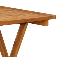 Produktbild för Hopfällbart trädgårdsbord 70x70x75 cm massivt akaciaträ