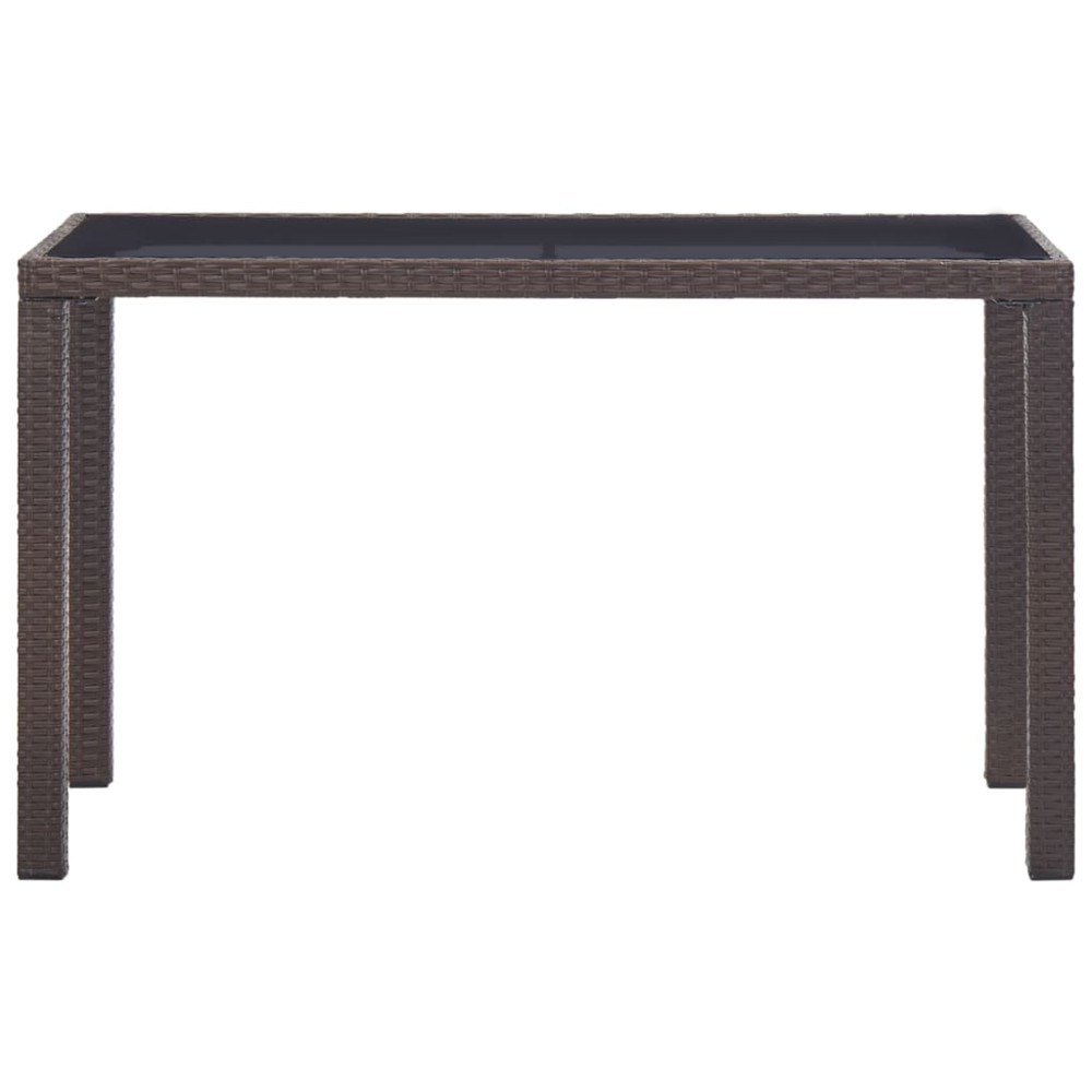 Produktbild för Trädgårdsbord brun 123x60x74 cm konstrotting
