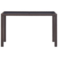 Produktbild för Trädgårdsbord brun 123x60x74 cm konstrotting