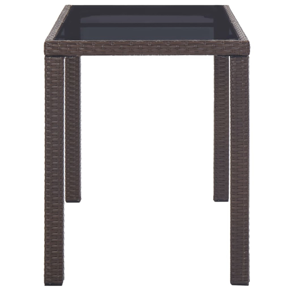 Produktbild för Trädgårdsbord brun 123x60x74 cm konstrotting