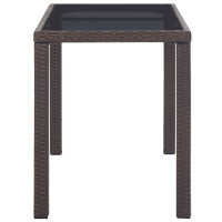 Produktbild för Trädgårdsbord brun 123x60x74 cm konstrotting