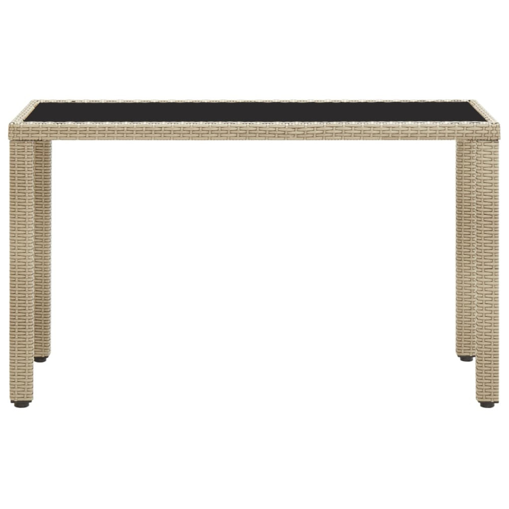 Produktbild för Trädgårdsbord beige 123x60x74 cm konstrotting