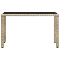Produktbild för Trädgårdsbord beige 123x60x74 cm konstrotting