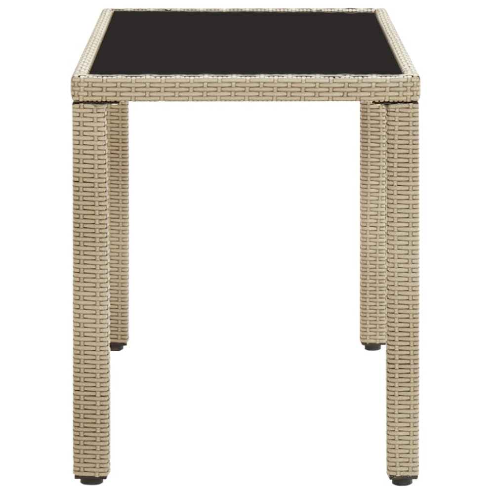 Produktbild för Trädgårdsbord beige 123x60x74 cm konstrotting