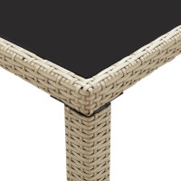 Produktbild för Trädgårdsbord beige 123x60x74 cm konstrotting