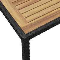 Produktbild för Trädgårdsbord svart och brun 123x60x74 cm massivt akaciaträ