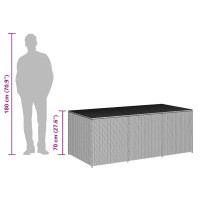 Produktbild för Dynbox konstrotting 180x90x70 cm svart