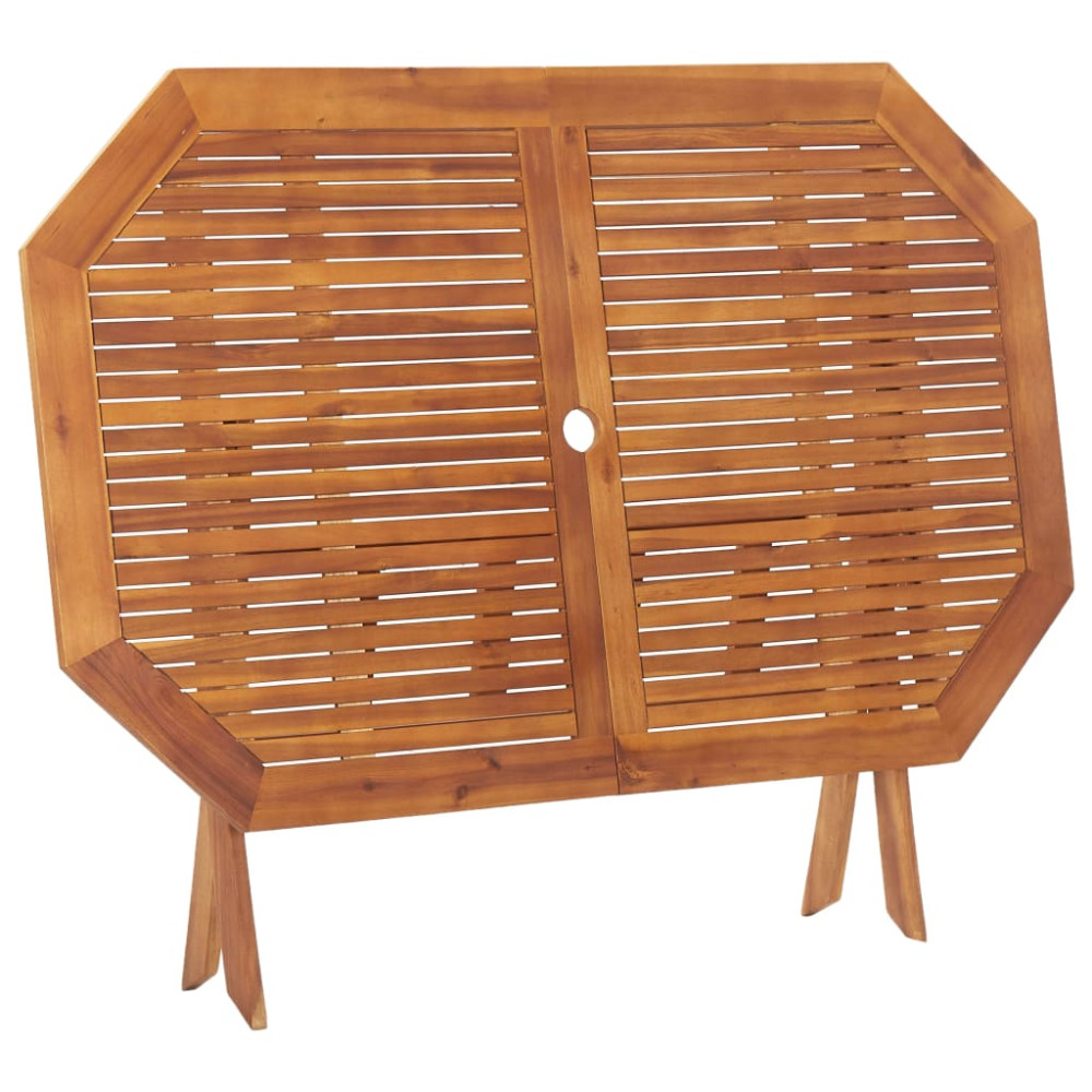 Produktbild för Hopfällbart trädgårdsbord 135x85x75 cm massivt akaciaträ