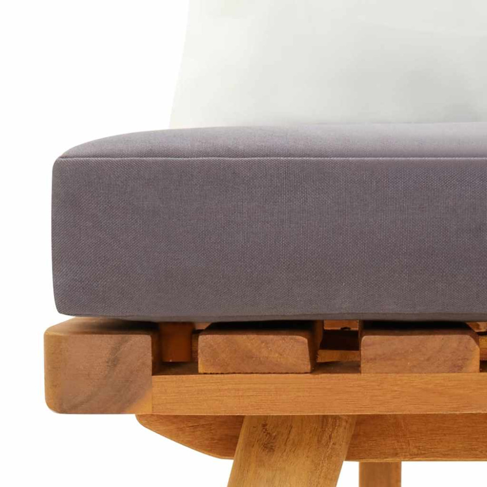 Produktbild för Trädgårdsbänk med dynor 115 cm massivt akaciaträ