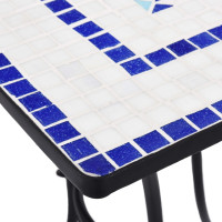 Produktbild för Mosaikbord blå och vit 60 cm keramik