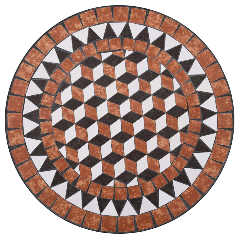 Produktbild för Mosaikbord brun 60 cm keramik