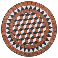 Produktbild för Mosaikbord brun 60 cm keramik