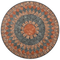 Miniatyr av produktbild för Mosaikbord orange/grå 60cm keramik