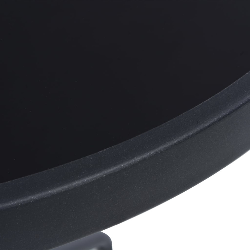 Produktbild för Trädgårdsbord svart 80 cm stål och glas