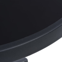 Produktbild för Trädgårdsbord svart 80 cm stål och glas