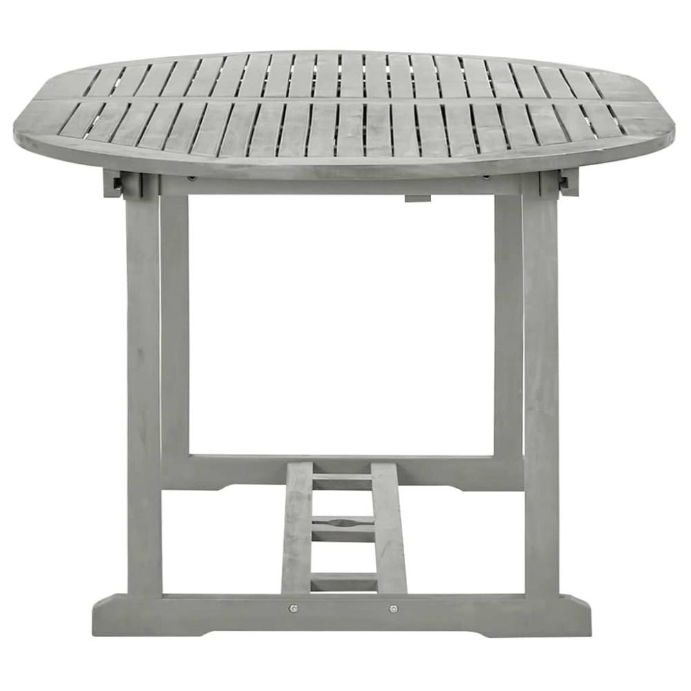 Produktbild för Trädgårdsbord grå 200x100x75 cm massivt akaciaträ