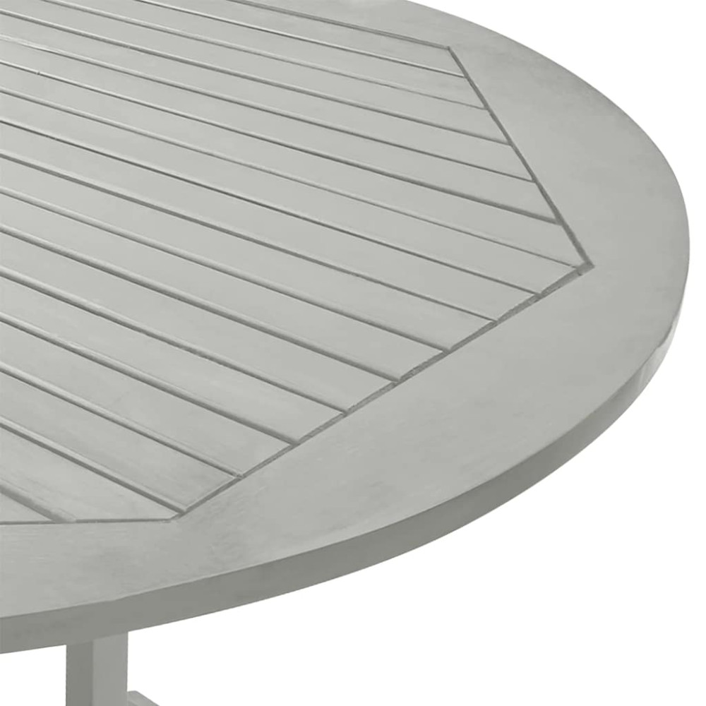 Produktbild för Trädgårdsbord grå 200x100x75 cm massivt akaciaträ