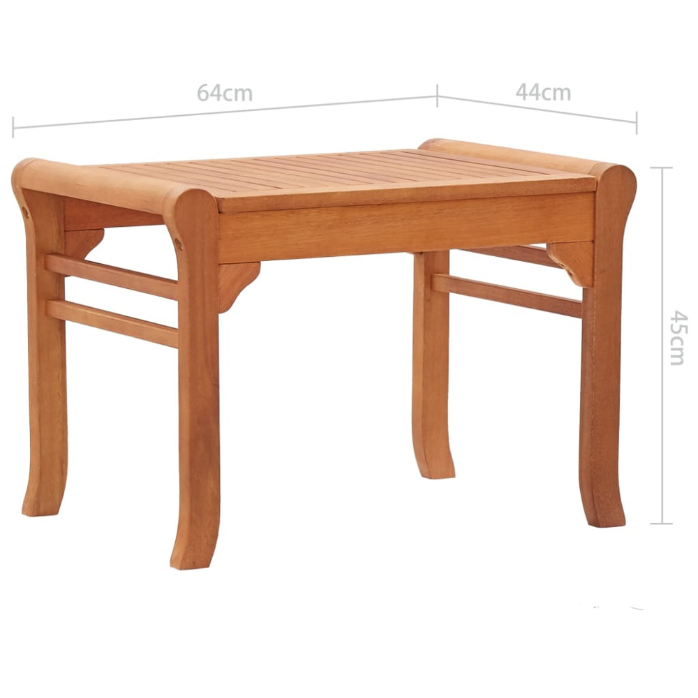 Produktbild för Trädgårdsbänk 64 cm massivt eukalyptusträ