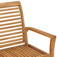Produktbild för Trädgårdsbänk 112 cm massiv teak