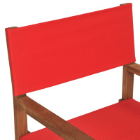 Miniatyr av produktbild för Regissörsstol massiv teak röd