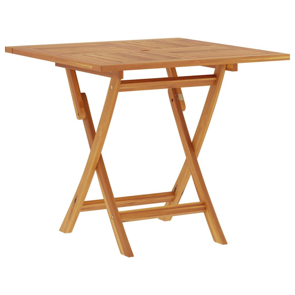 Produktbild för Hopfällbart trädgårdsbord 85x85x76 cm massiv teak
