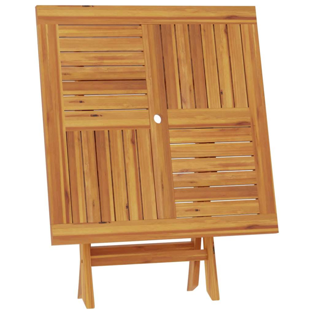 Produktbild för Hopfällbart trädgårdsbord 85x85x76 cm massiv teak