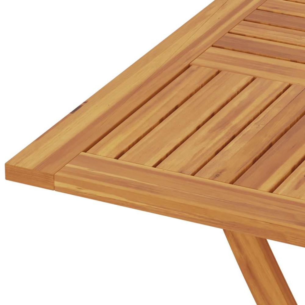 Produktbild för Hopfällbart trädgårdsbord 85x85x76 cm massiv teak